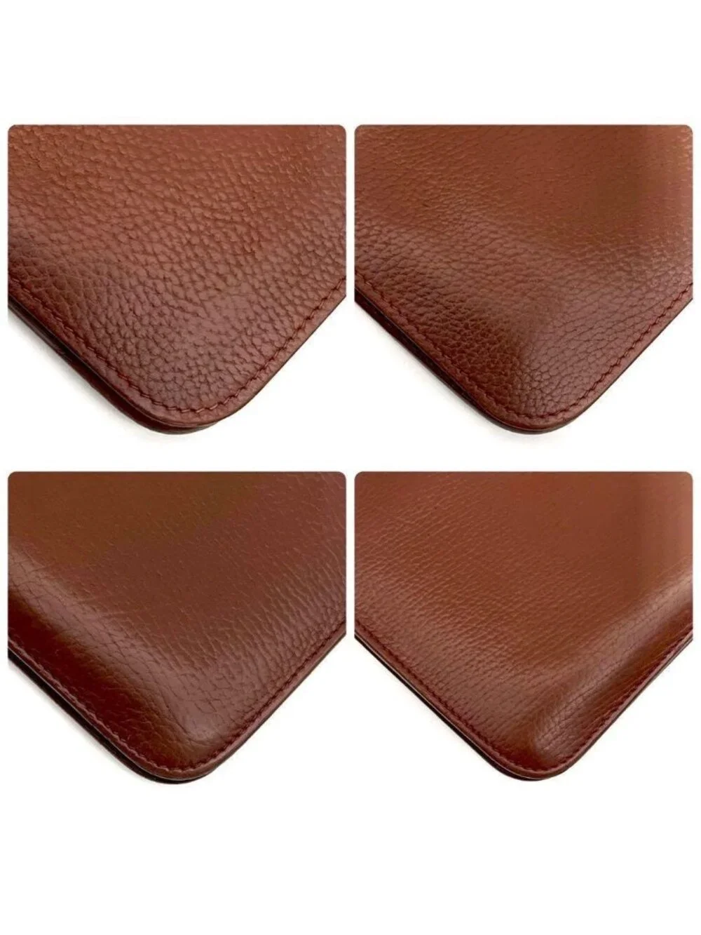 Hermes Dogon GM Togo Wallet Brown Silver Leather